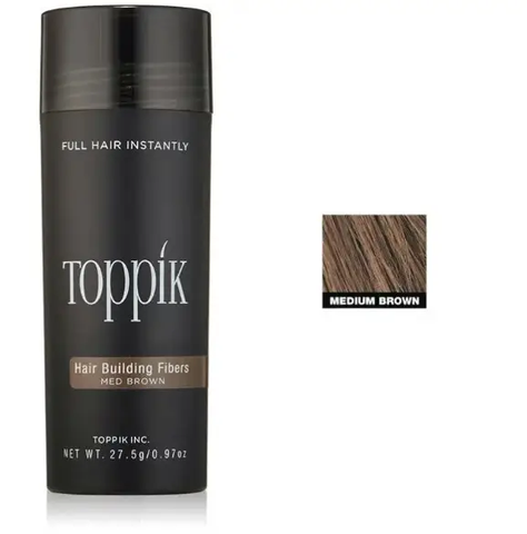Загущувач для волосся (пудра) toppik hair building fibers каштановий medium brown mb-03 фото