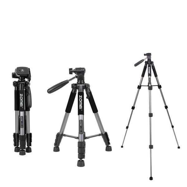 Штатив ZoMei Q111 універсальний 1,4 м 5 кг, для фотокамер з 3D головкою Сірий ZMQ111S фото