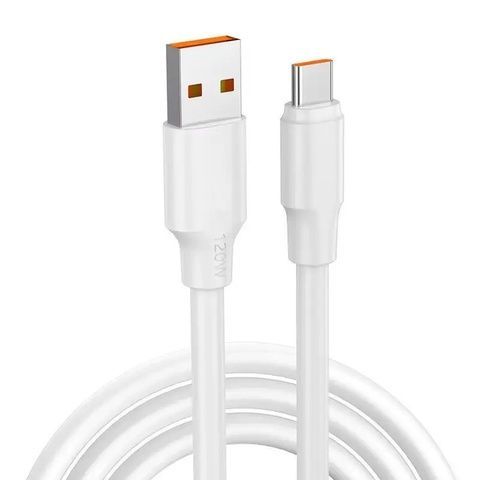 Кабель USB - Type-C для зарядки та живлення 120W 2м Білий USBType-C2m120W фото