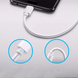 Кабель usb - micro usb для зарядки та живлення 14 м білий USB-micro 14m фото 4
