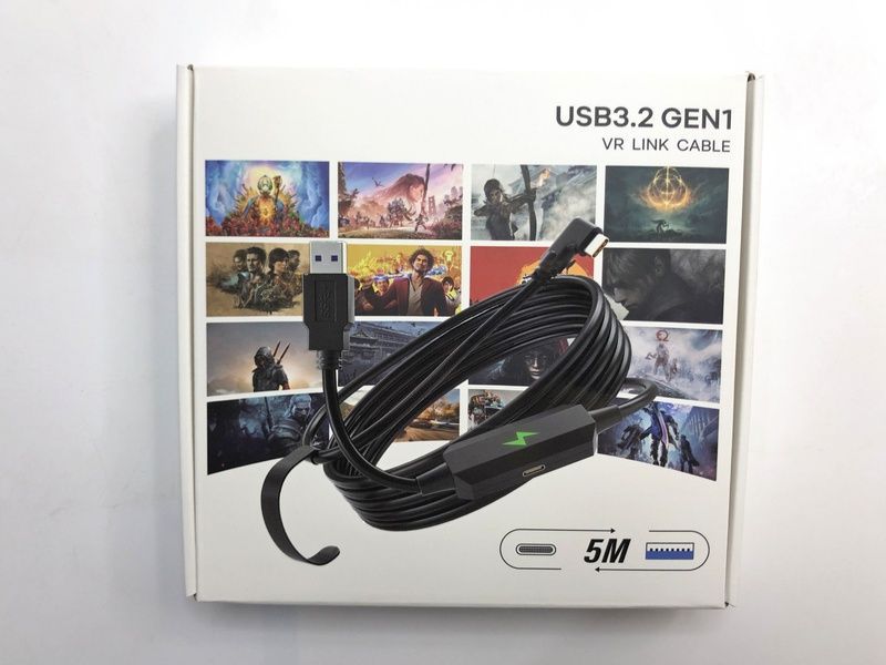 Кабель Oculus Link USB 3.2 Type-C 5 м з підсилювачем для Quest 2/3/Pro/Pico 4 живлення 9V 2A AC-5mGB9V2A фото