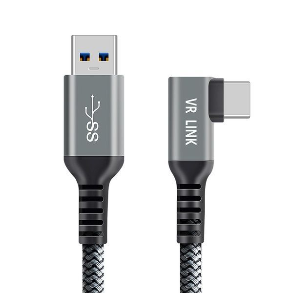 Кабель Oculus Link USB 3.2 Type-C 5 м в оплетці для Quest 2/3/Pro, Pico 4 Сірий AC-5mGS фото