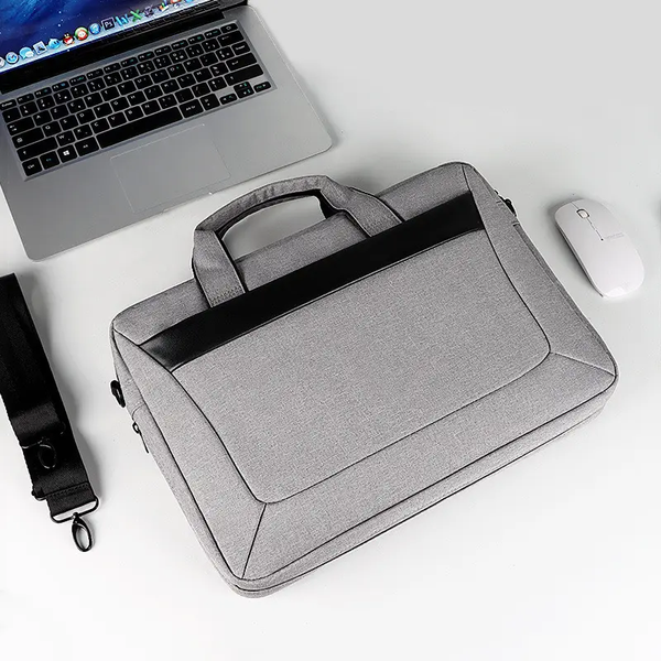 Сумка для ноутбука або macbook 14,1-15,4" спеціальна 39 см x 28 см сірий IBN041S фото