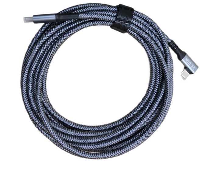 Кабель Oculus Link USB 3.2 Type-C 5 м в оплетці для Quest 2/3/Pro, Pico 4 Сірий AC-5mGS фото