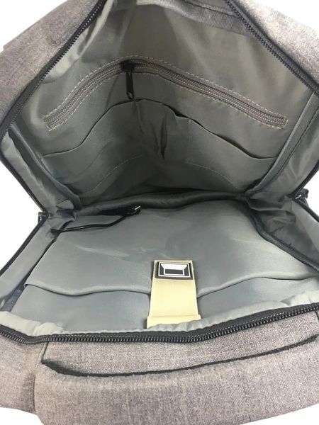 Рюкзак протиударний для ноутбука 15,6" с usb, сірий колір IBN010S2 фото