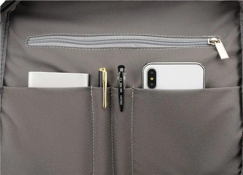 Рюкзак протиударний для ноутбука 15,6" с usb, сірий колір IBN010S2 фото