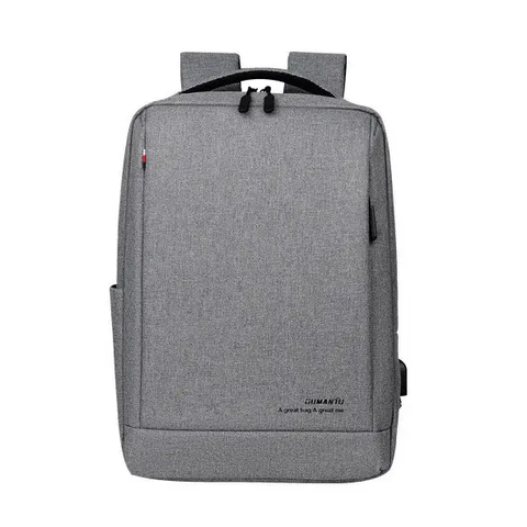 Рюкзак протиударний для ноутбука 15,6" з usb, сірий IBN010S фото