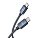 Кабель pd type-c до type-c 120w 6a 2 м швидкого заряджання та передачі даних сірий Type-C2m120WS фото 2