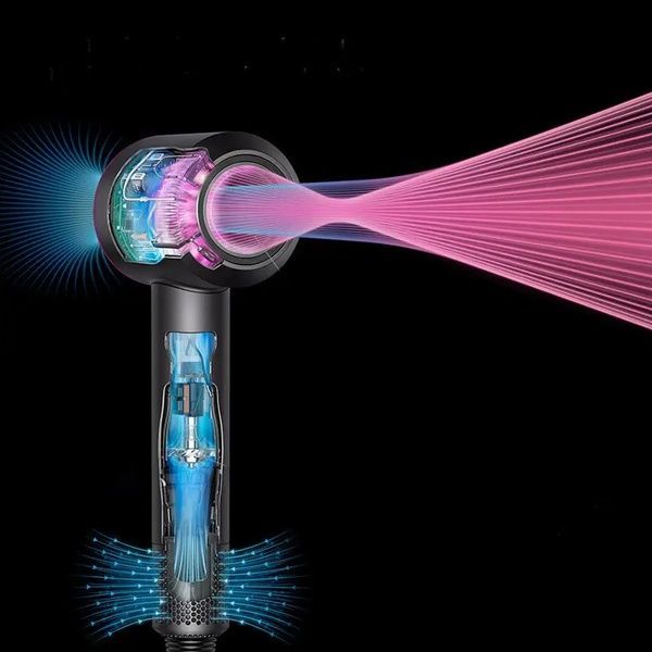 Фен стайлер для волосся 5 в 1 Supersonic Premium Magic Hair 1600 Вт 5 насадок Рожевий HD07P фото
