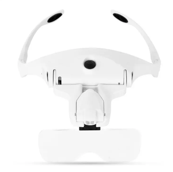 Окуляри-лупа бінокулярні 9892b2c magnifier з led підсвіткою для ремонту і змінним збільшувальним склом 9892B2C фото