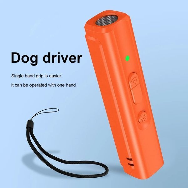 Відлякувач собак ультразвуковий dicway з UV 365NM ліхтариком на акумуляторі Помаранчевий N110J фото